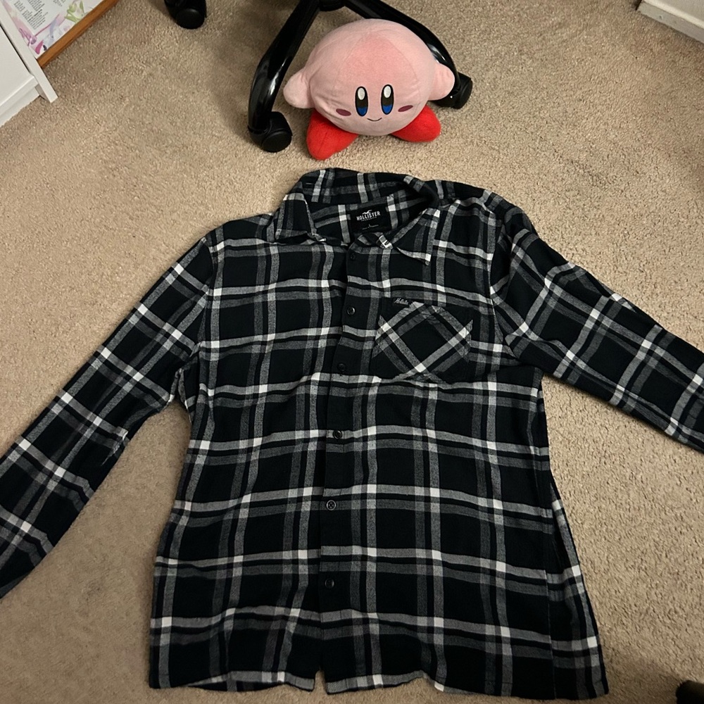 Hollister Flannel (Black & White)